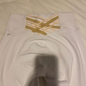 Fabletics white crisscross leggings